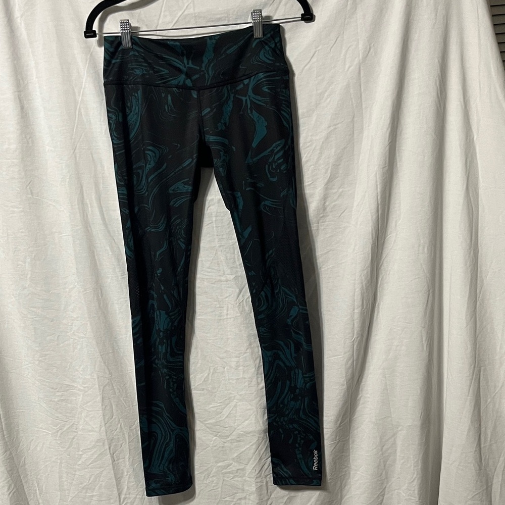 Reebok Women's Swim Leggings in Black and Teal